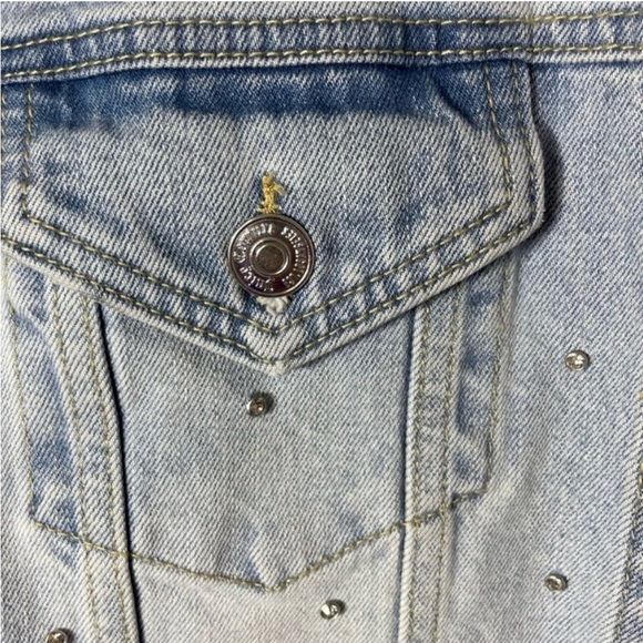 NWOT Juicy Couture Denim Jacket with Rhinestones Size Small MSRP $175🔥🔥 (F2) - Picture 2 of 6